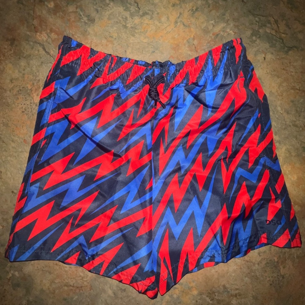 DSG Boys Small Woven Volley Shorts University Navy Bolt Print